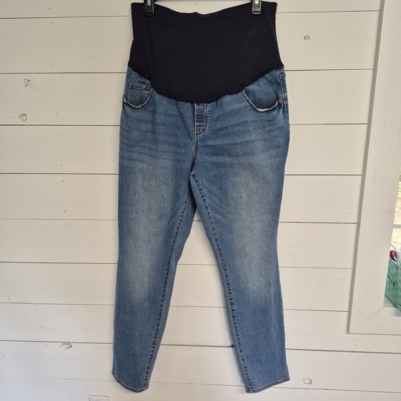 Old Navy Denim - Old Navy Maternity Blue Skinny Jeans with Full Panel